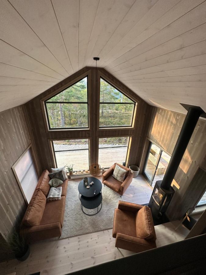 Modern Northern Lights Cabin Drangedal Eksteriør billede