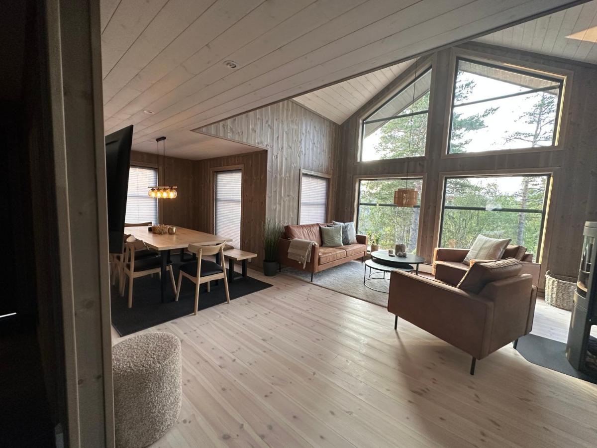 Modern Northern Lights Cabin Drangedal Eksteriør billede