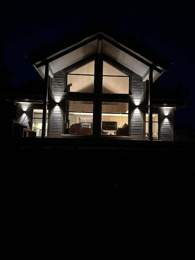 Modern Northern Lights Cabin Drangedal Eksteriør billede