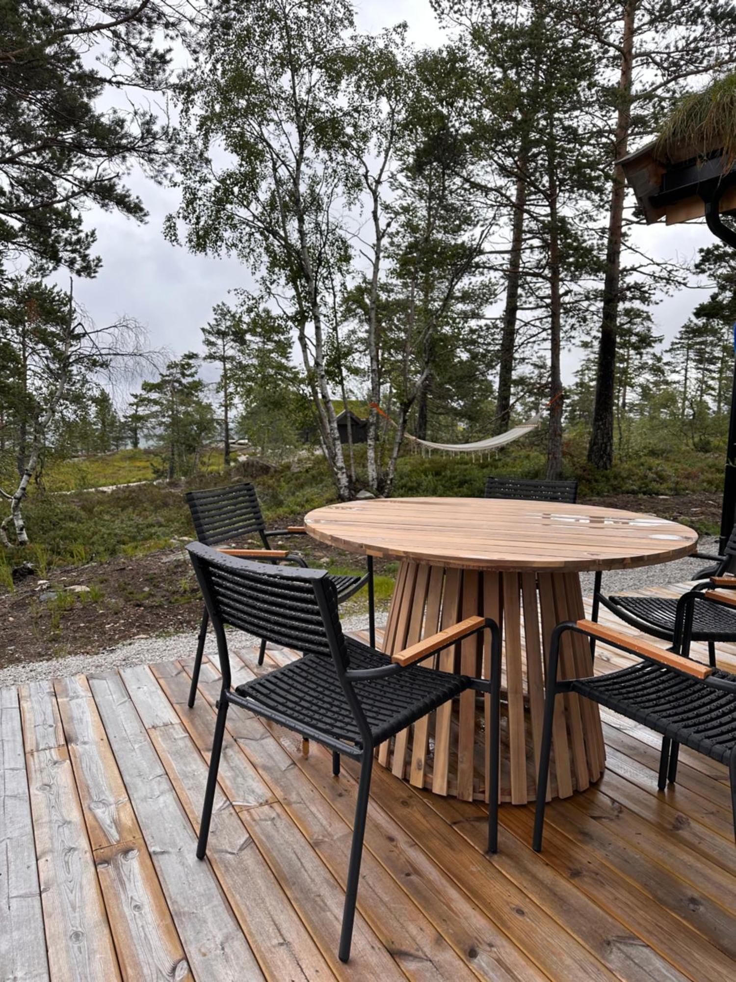 Modern Northern Lights Cabin Drangedal Eksteriør billede