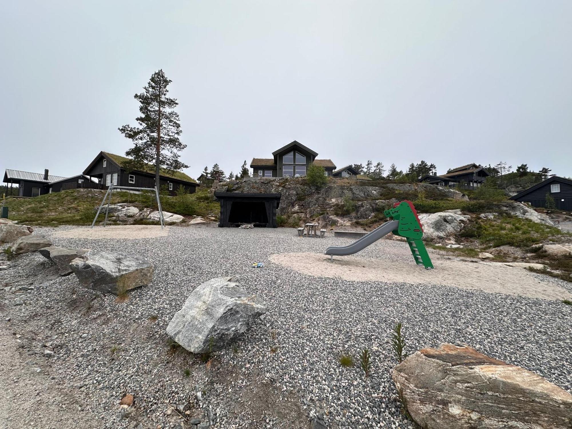 Modern Northern Lights Cabin Drangedal Eksteriør billede
